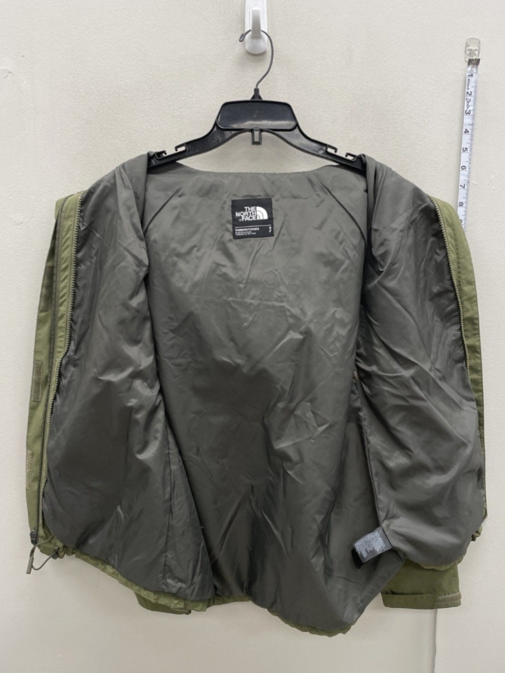 The North Face Olive Green Hooded Jacket size Small - Picture 4 of 4